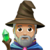 🧙🏼‍♂️ man mage: medium-light skin tone display on Apple